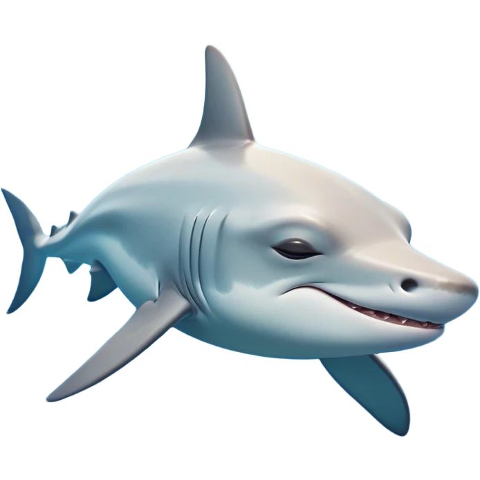 Meme-Worthy Cute Sleeping Hammerhead Shark Portrait Emoji, Head and body resting peacefully with a contented expression, showcasing its uniquely shaped hammerhead with closed, serene eyes and a relaxed, streamlined form, Simplified yet adorably endearing features, highly detailed, glowing with a soft, drowsy ocean light, high shine, relaxed and utterly lovable, stylized with an air of playful laziness, soft glowing outline, capturing the essence of a sleeping hammerhead that feels destined to become the next viral icon of adorable slumber! emoji