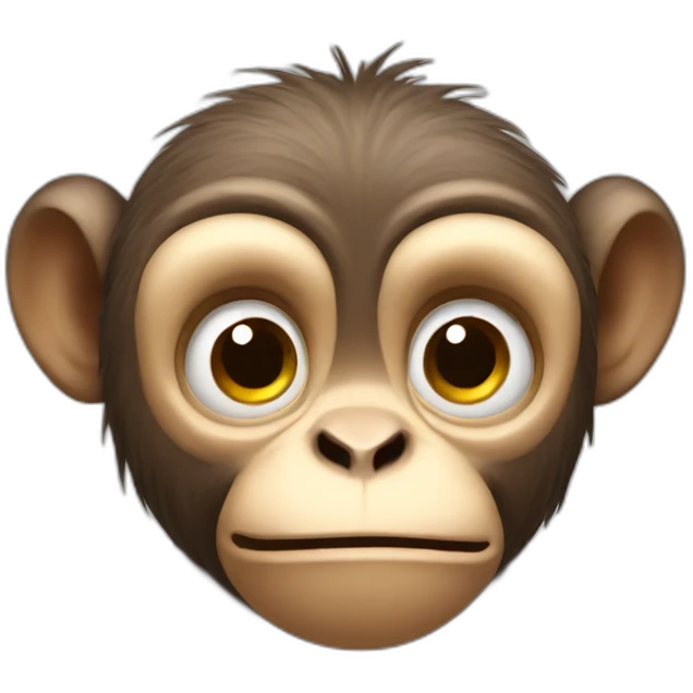 Cute upset monkey emoji