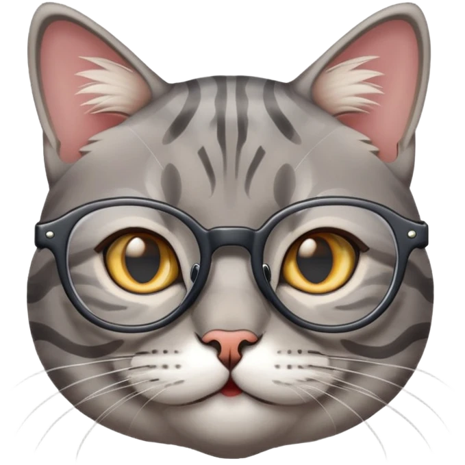 Cat wearing glasses  emoji