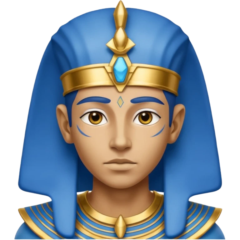 blue skin Pharaoh emoji