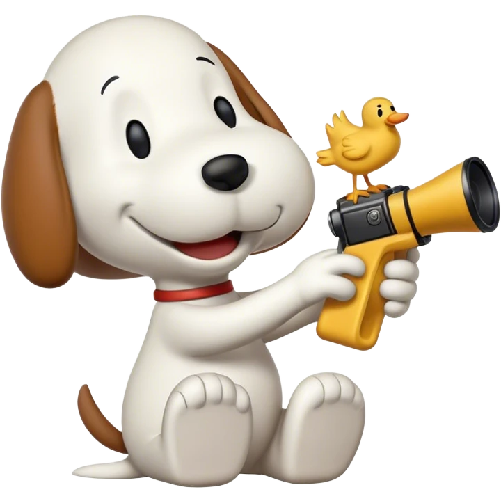 Snoopy and Woodstock taking shots  emoji