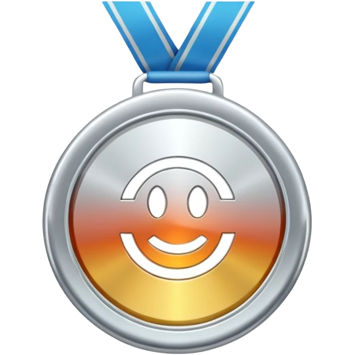 silver medal with a 2 inside emoji