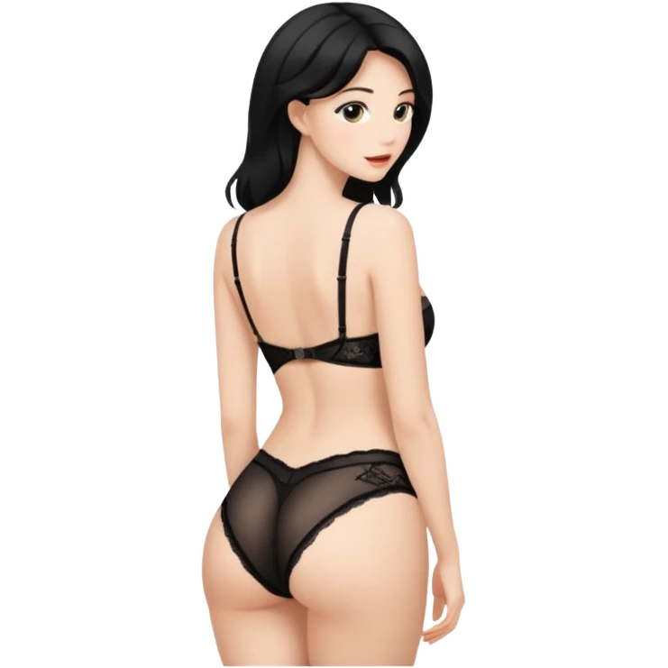 undressed woman showing her ass  emoji