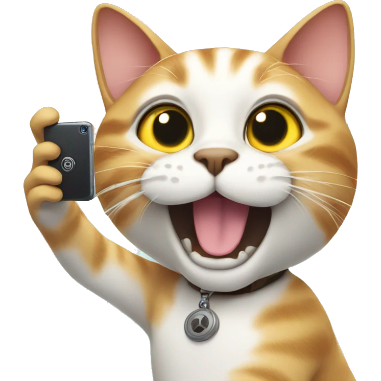 Cat taking a selfie emoji