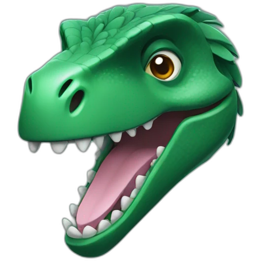 dark green smiling raptor head emoji