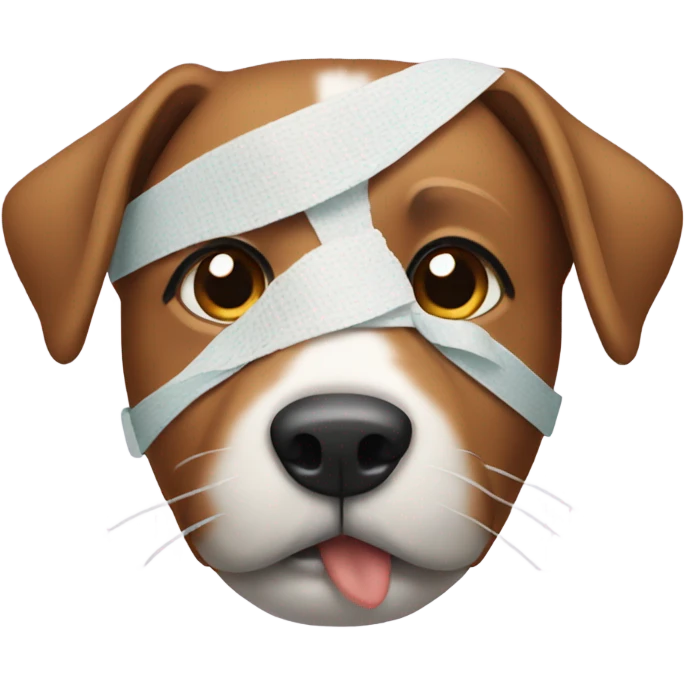 dog with bandage emoji