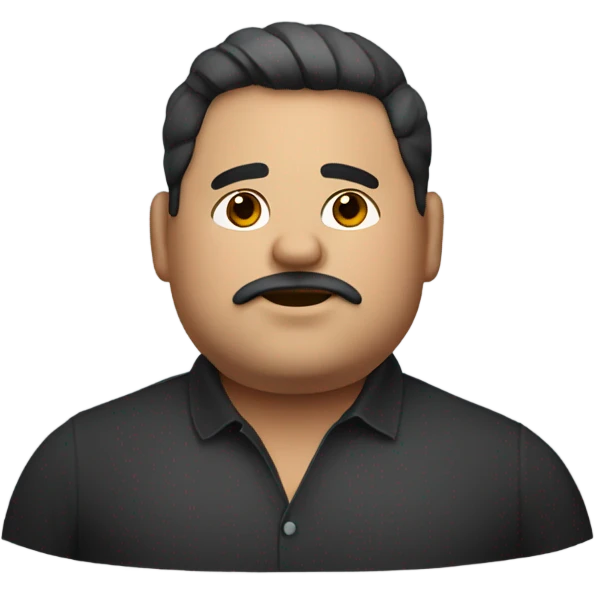 Fat guy with new hair and Mexican  emoji