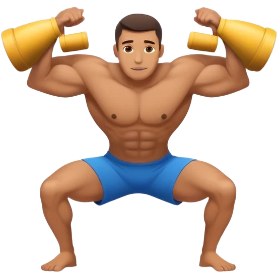 push-up with a clap behind your back emoji
