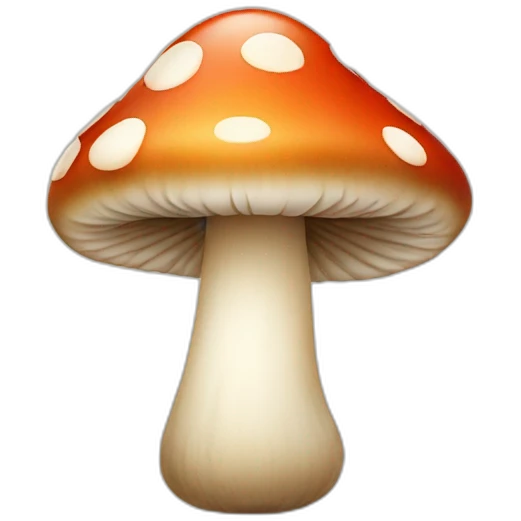 Pretty smiling mushroom emoji