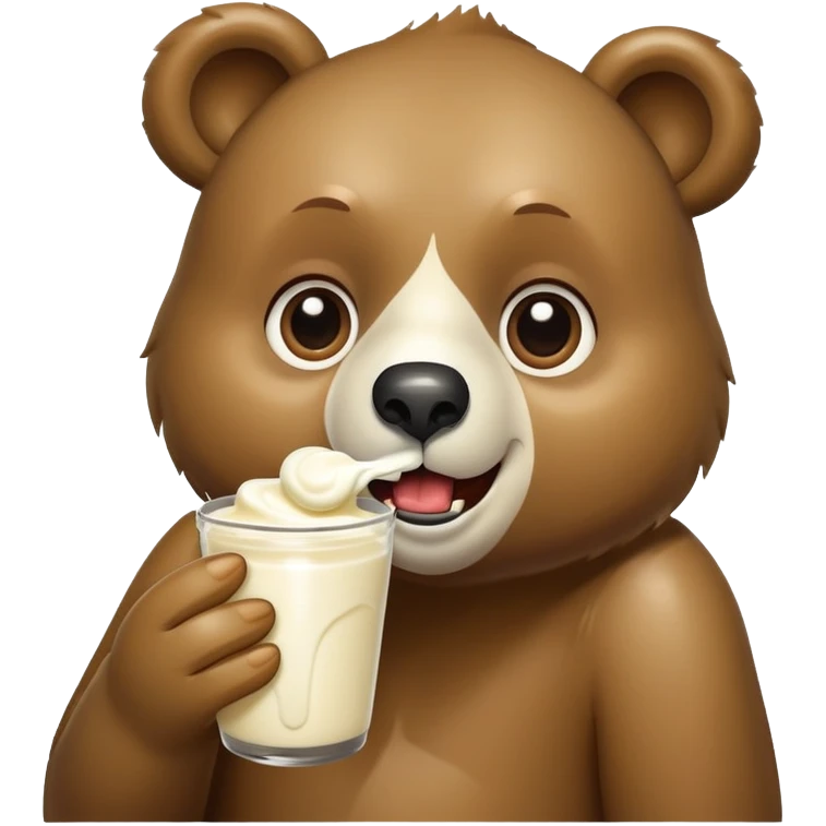 Bear eat yogourt  emoji