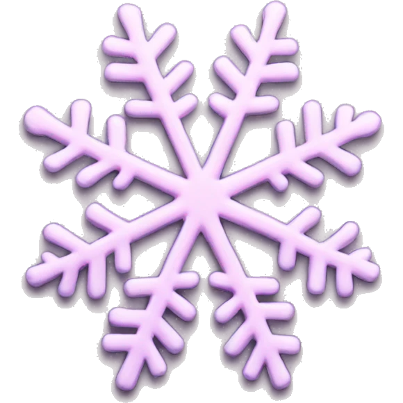 pastel pink snowflake  emoji