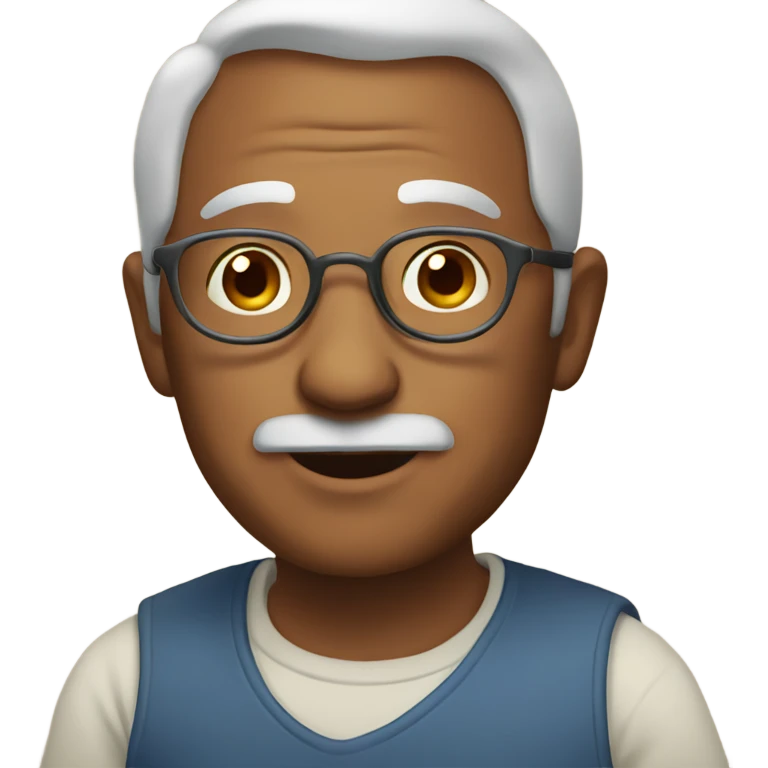 A grandfather with his daughter  emoji