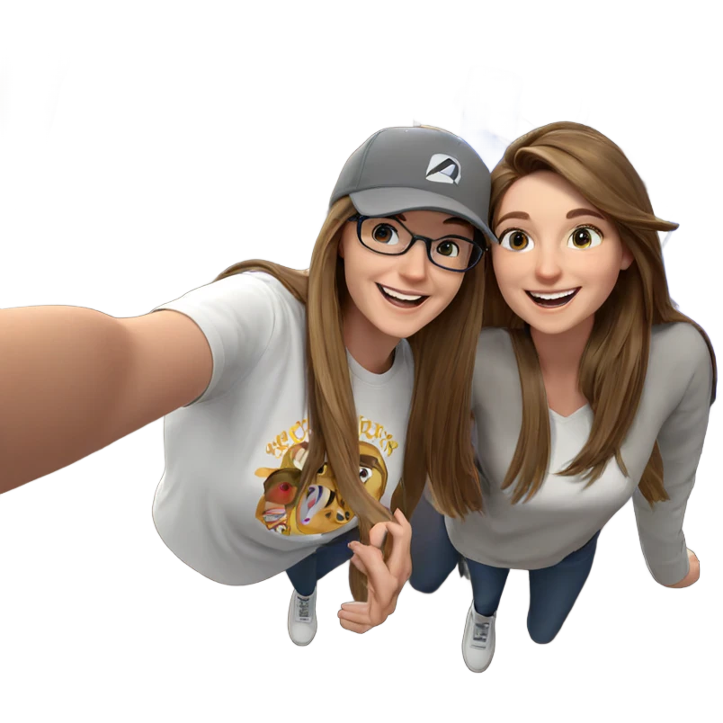 happy girls with long hair emoji