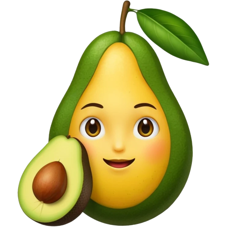 mangoes holding a small avocado emoji
