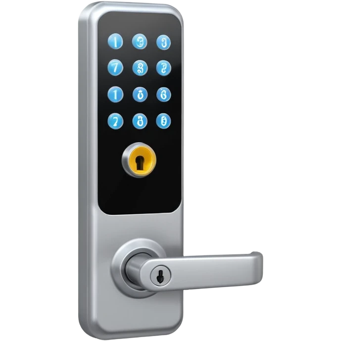 Electronic Door Lock System with card insert only screen no key hole emoji