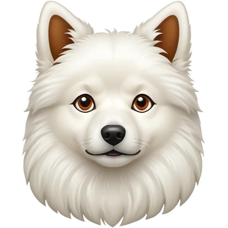  white Chinese native dog emoji