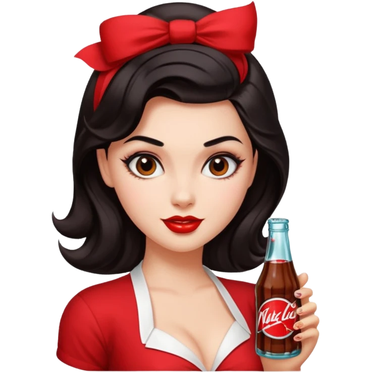 Nuka Cola Girl dark hair emoji