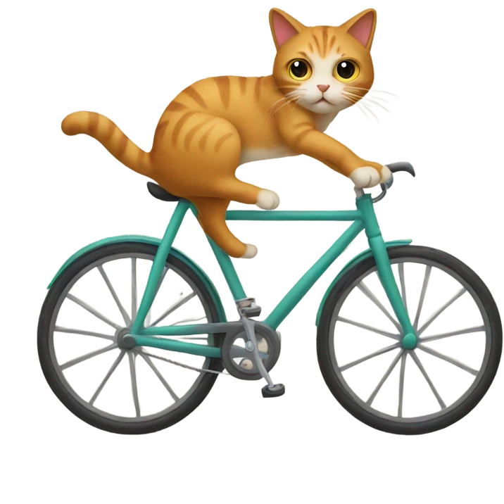 Cat on a bike emoji