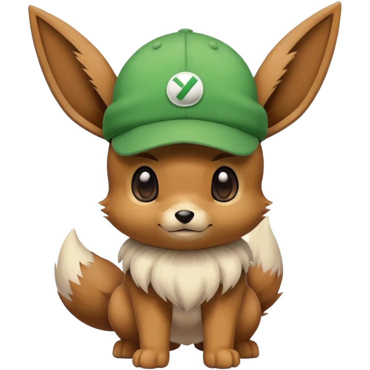 Eevee with Luigi hat emoji