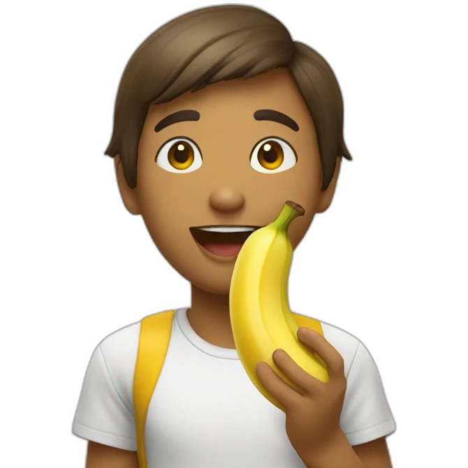 Gordinha comendo pão com banana emoji