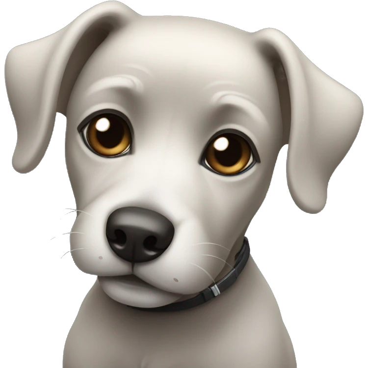 A black little dog emoji