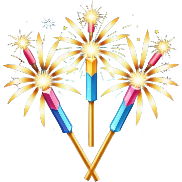 sparklers new year emoji