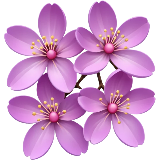 purple emoji - cherry blossoms emoji