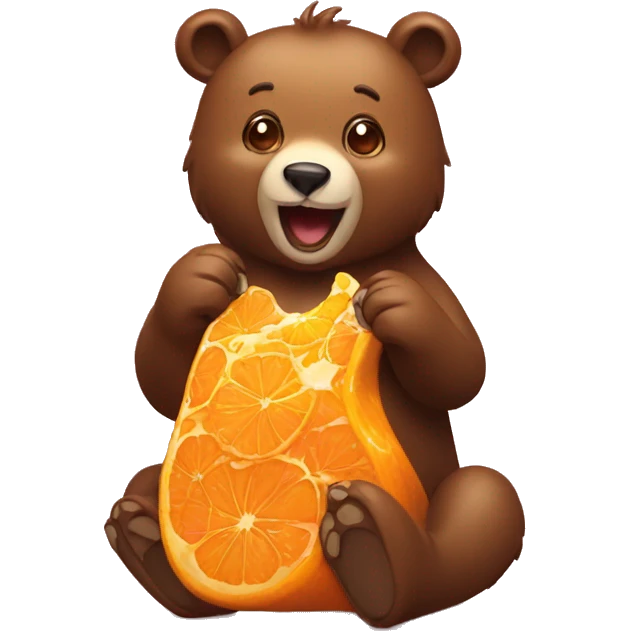bear eats marmelad emoji