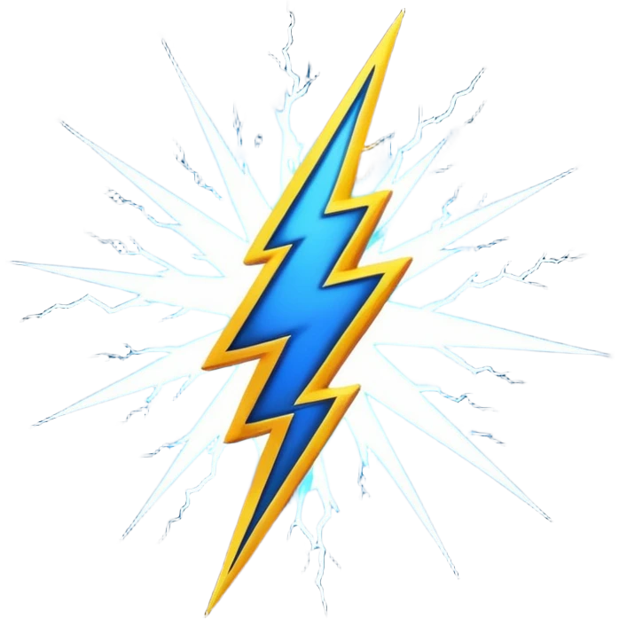 black lightning bolt emoji