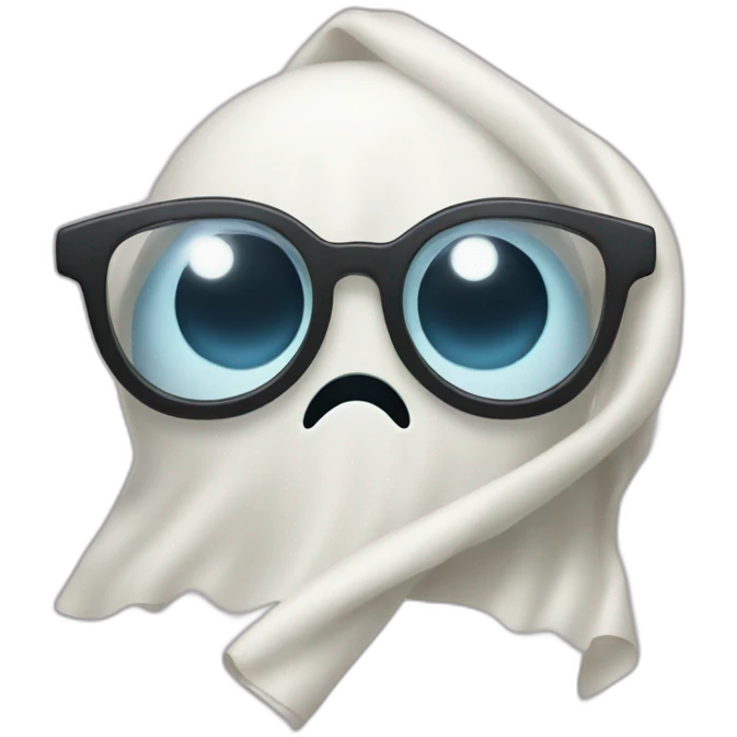 blanket sheets ghost with heart eye glasses emoji