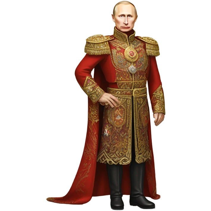vladimir putin in Romanov dress, full total body emoji