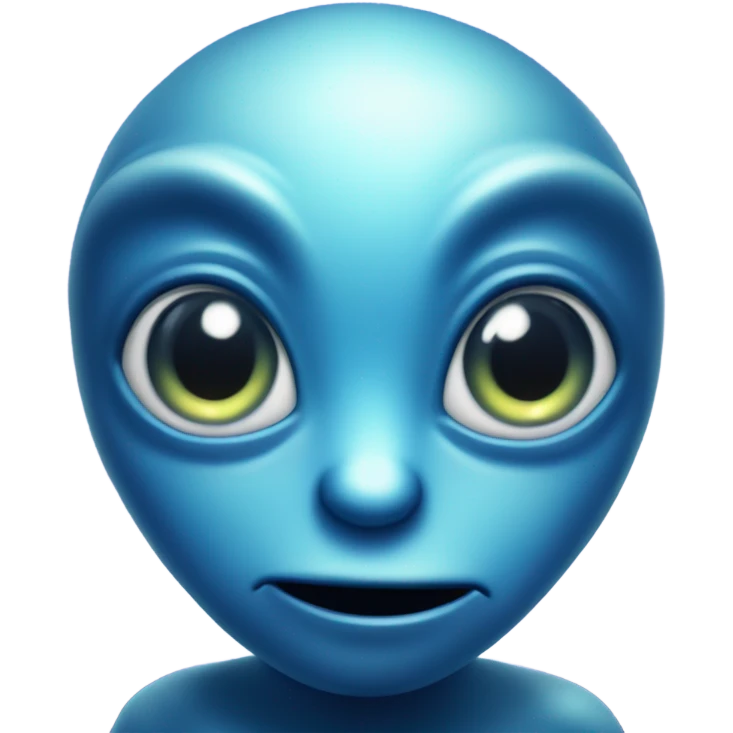 Blue alien starlight emoji