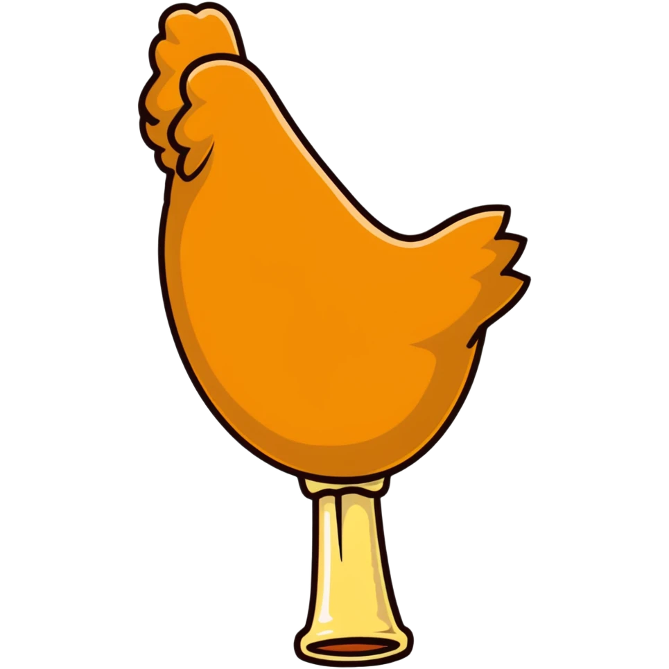 Fried chicken leg emoji