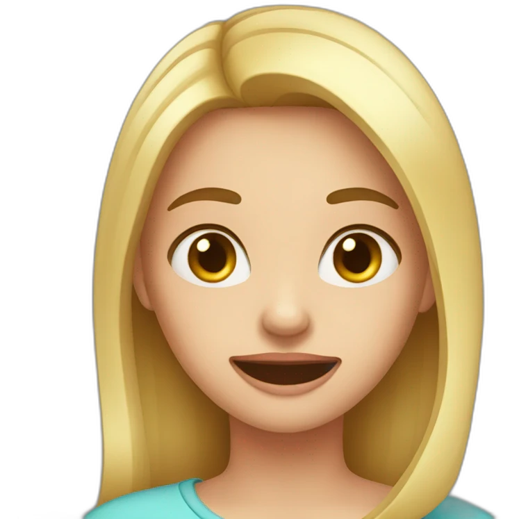 a girl her jaw broke emoji