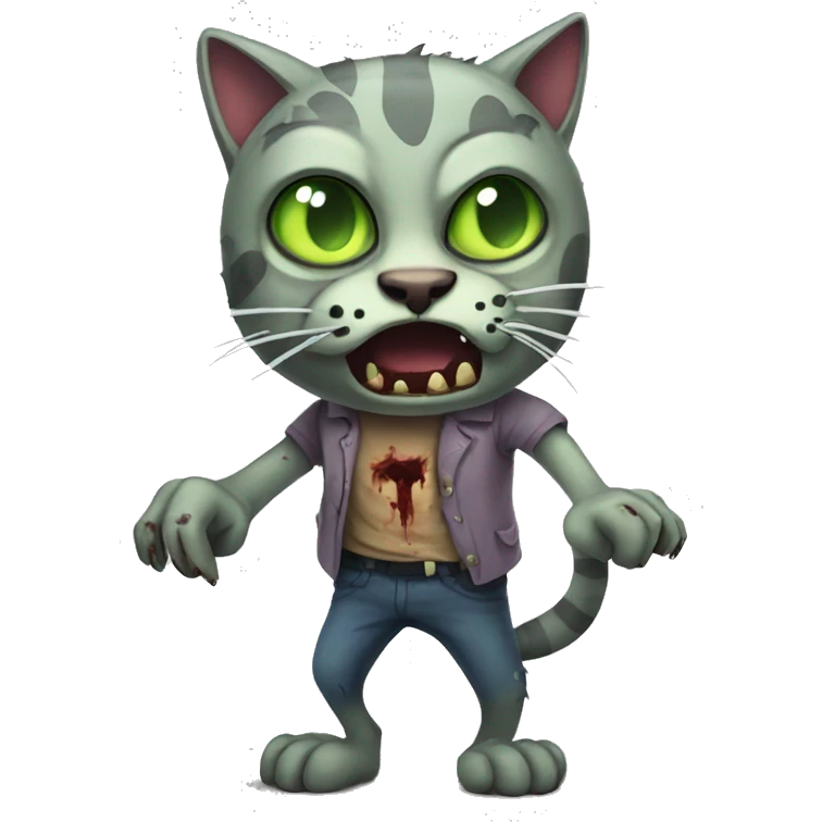 Zombie cat emoji