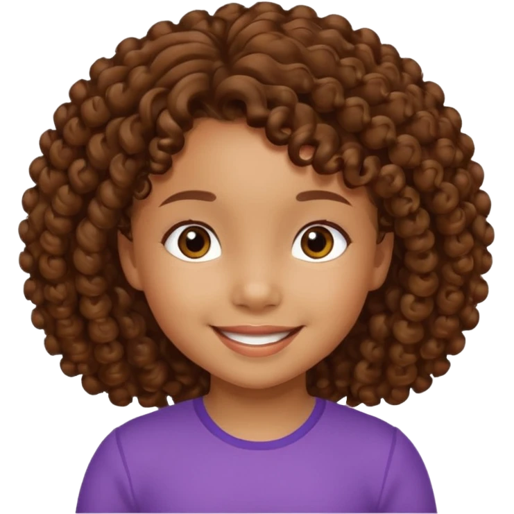5 year old blasian girl with brown curly hair emoji