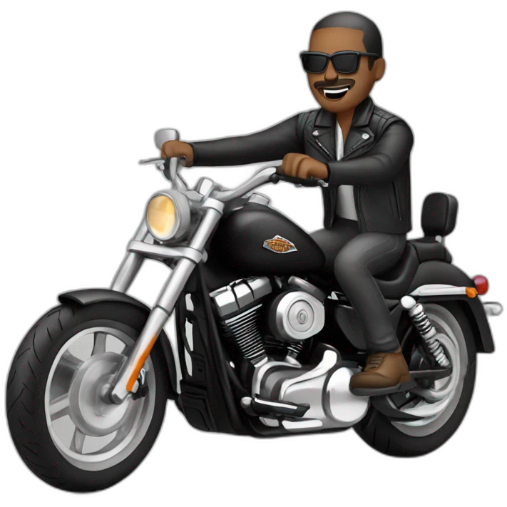Biker on a Harley Davidson emoji