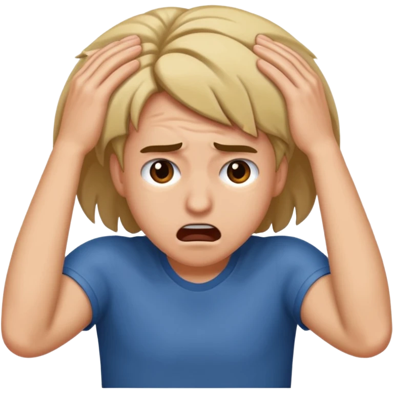 Péter un plomb/ s'arracher les cheveux  emoji