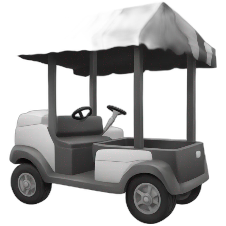black and white cart emoji