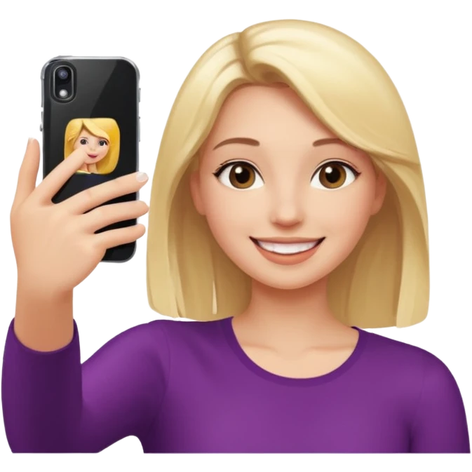 Girl taking selfie emoji