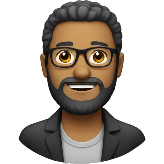 Man with beard and glasses emoji