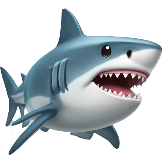 Shark with bow emoji