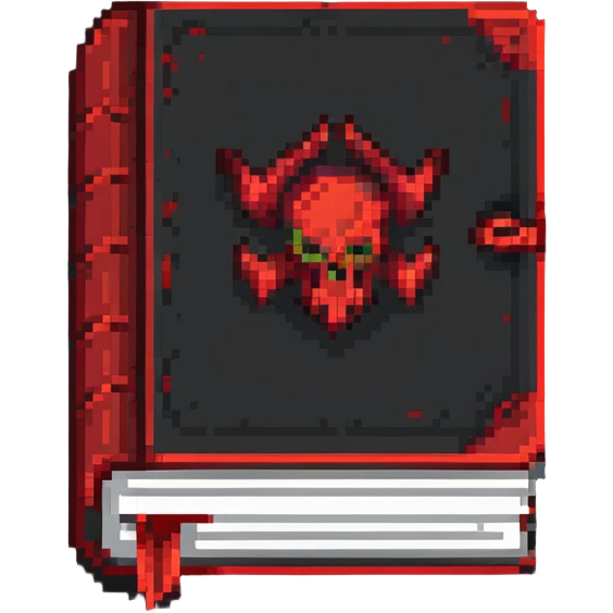 red cursed book emoji