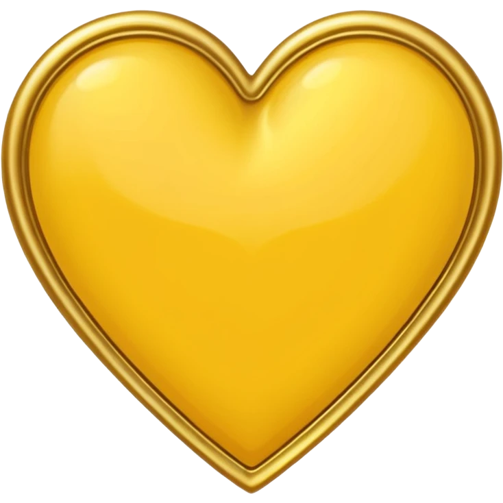 yellow heart with a golden leaf border emoji