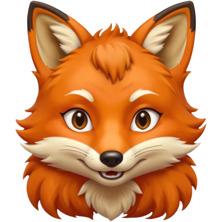 Female fox with bared teeth emoji