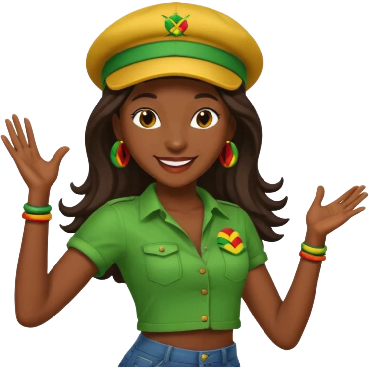 reggae femme   casquette danse  emoji