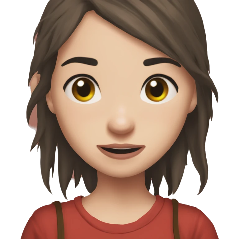 Ellie the last of us red t-shirt Little bit dezoom emoji
