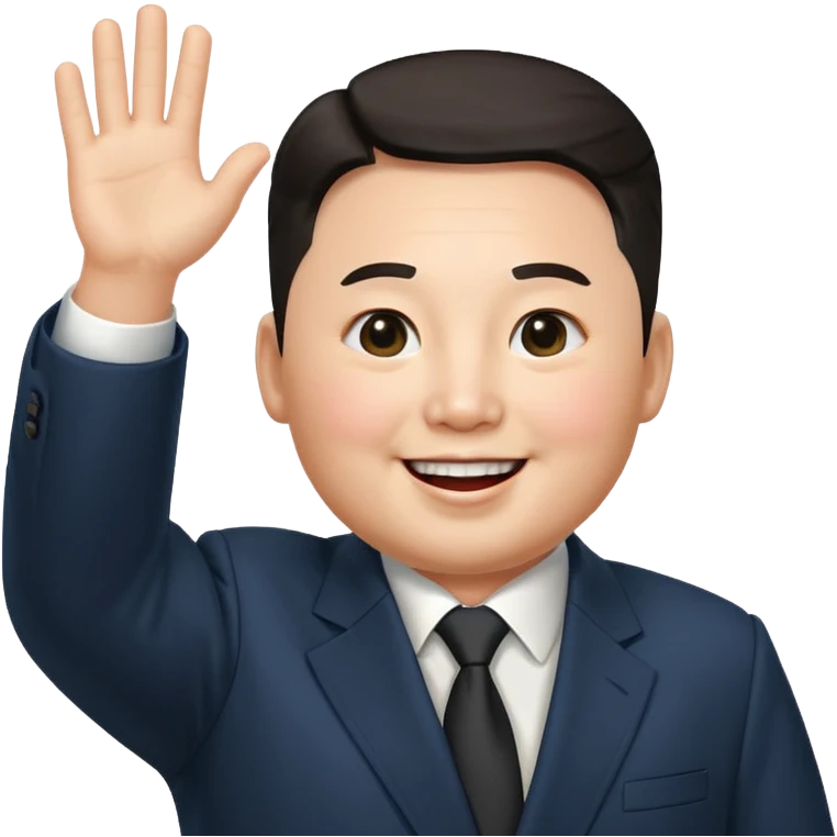 Kim Jong Un waving emoji emoji