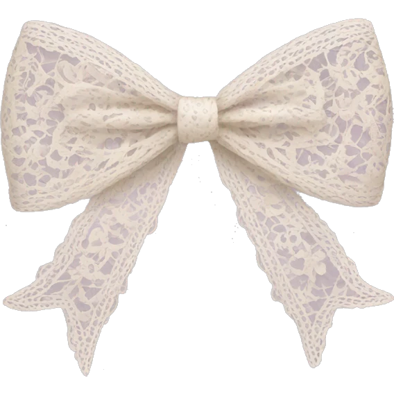 Lace bow  emoji