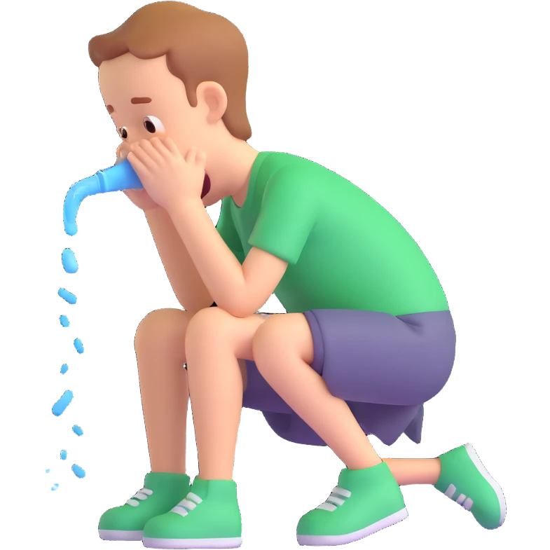 character vomiting emoji